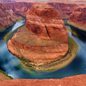 Horseshoe Bend on Colorado River in Glen Canyon, part of Grand canyon, Page, Arizona, USA