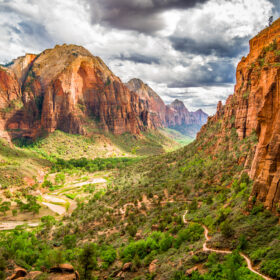 colorful landscape from zion national park utah