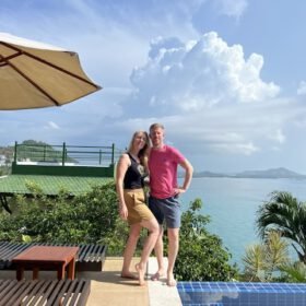 Couple standing by